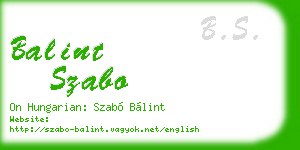 balint szabo business card
